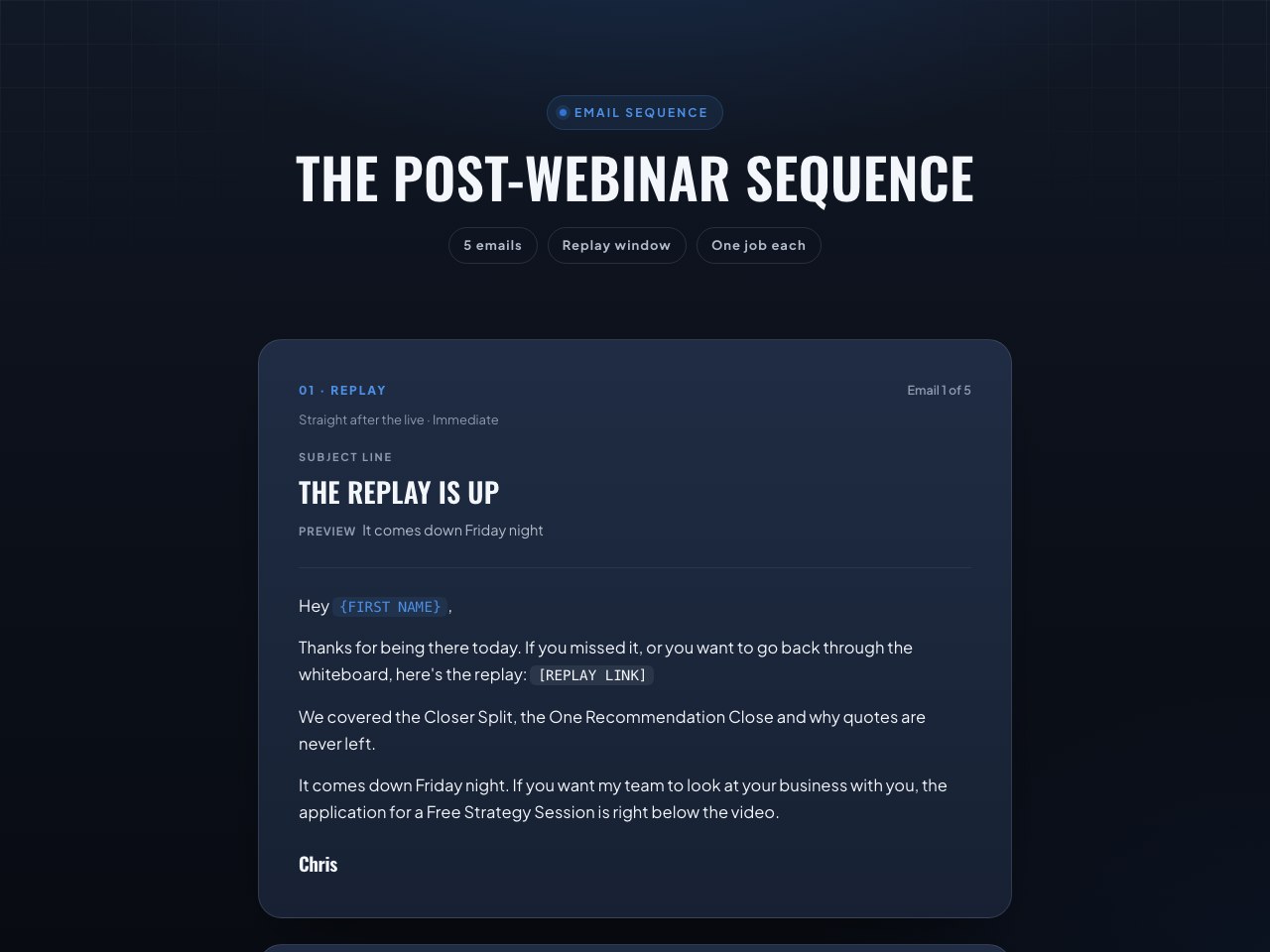 Post-webinar preview